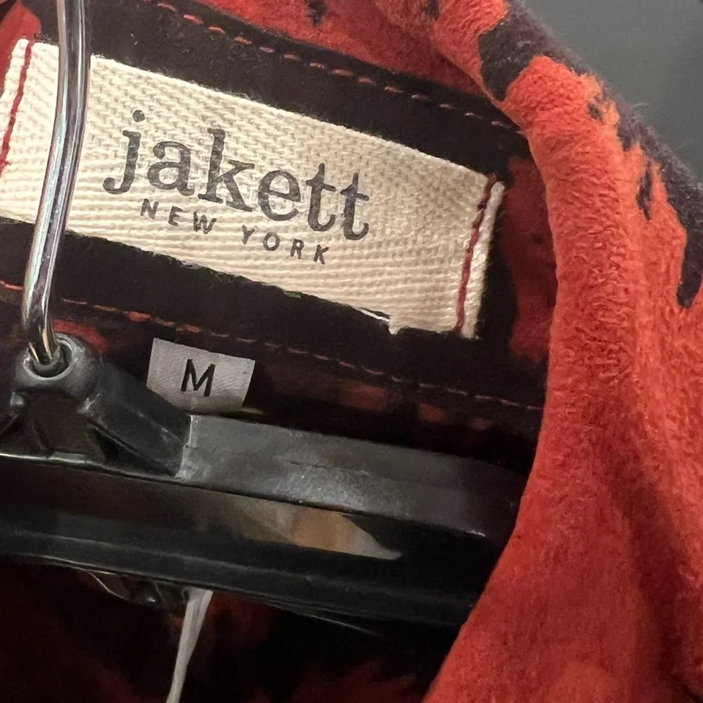 Rustic orange and black suede fringe jacket - Picture 4 of 6